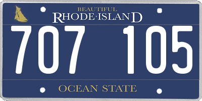 RI license plate 707105