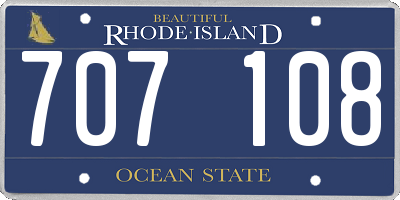 RI license plate 707108