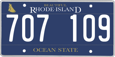 RI license plate 707109