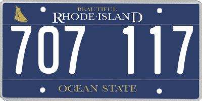 RI license plate 707117