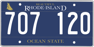 RI license plate 707120