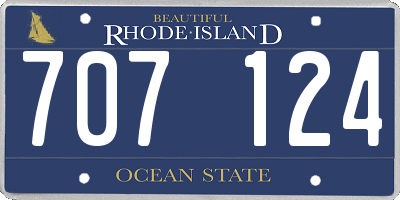 RI license plate 707124