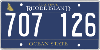 RI license plate 707126