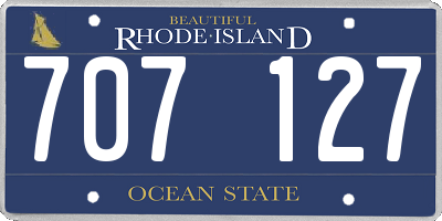 RI license plate 707127
