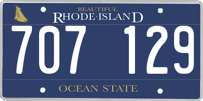 RI license plate 707129