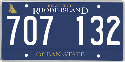 RI license plate 707132