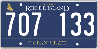 RI license plate 707133