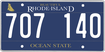 RI license plate 707140