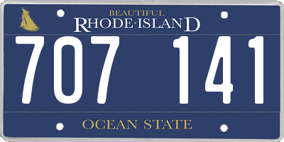 RI license plate 707141