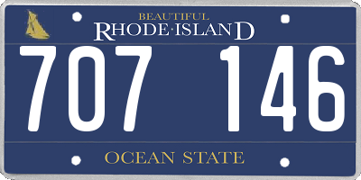 RI license plate 707146