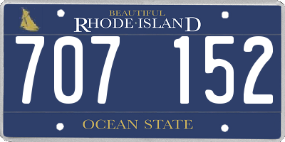 RI license plate 707152