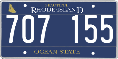 RI license plate 707155