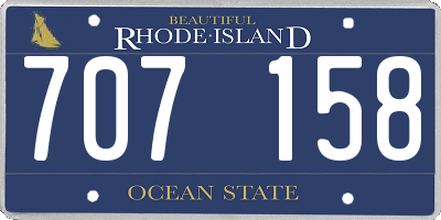 RI license plate 707158