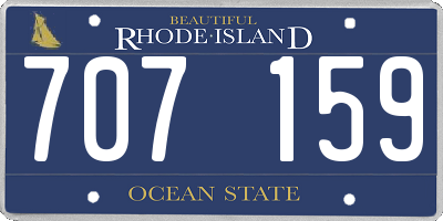 RI license plate 707159