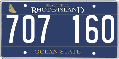 RI license plate 707160