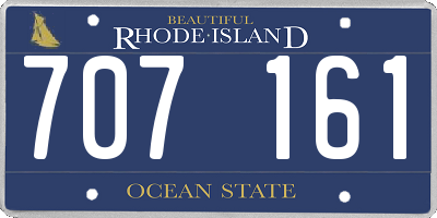 RI license plate 707161