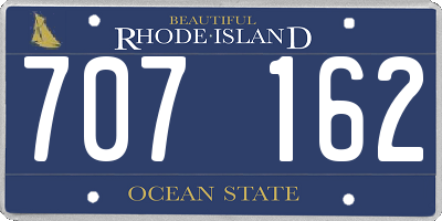RI license plate 707162