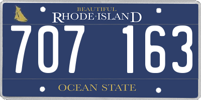 RI license plate 707163