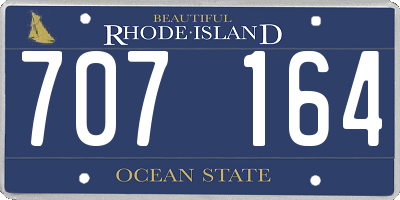 RI license plate 707164