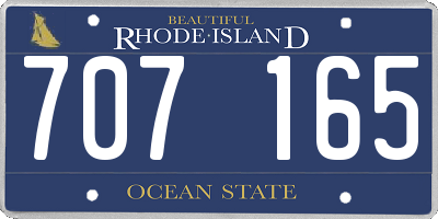 RI license plate 707165