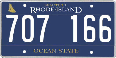 RI license plate 707166
