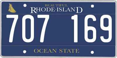 RI license plate 707169
