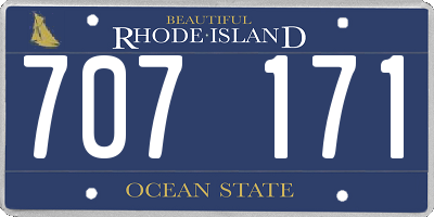 RI license plate 707171