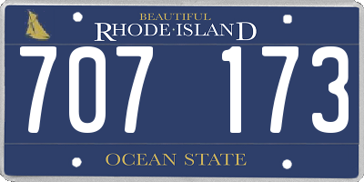 RI license plate 707173