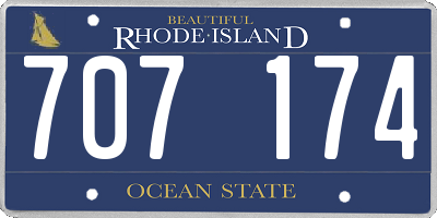 RI license plate 707174