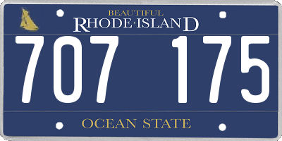 RI license plate 707175