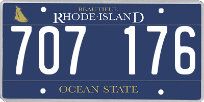 RI license plate 707176