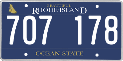 RI license plate 707178