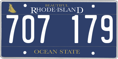 RI license plate 707179