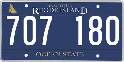 RI license plate 707180