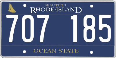 RI license plate 707185