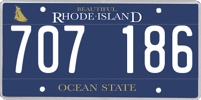 RI license plate 707186