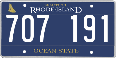 RI license plate 707191