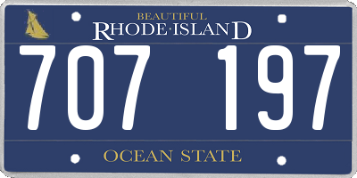 RI license plate 707197
