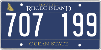 RI license plate 707199