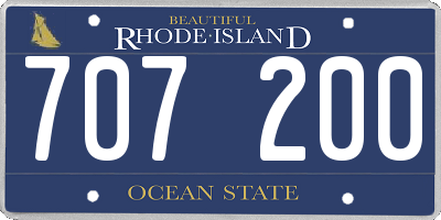 RI license plate 707200