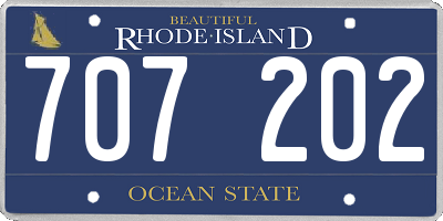 RI license plate 707202