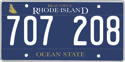 RI license plate 707208