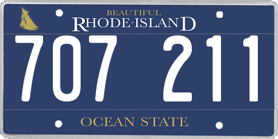 RI license plate 707211
