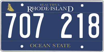 RI license plate 707218