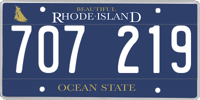 RI license plate 707219