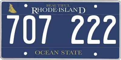 RI license plate 707222