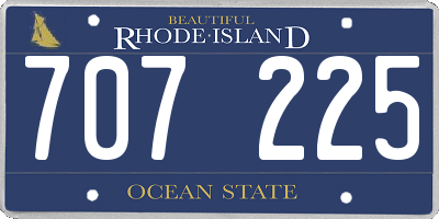 RI license plate 707225
