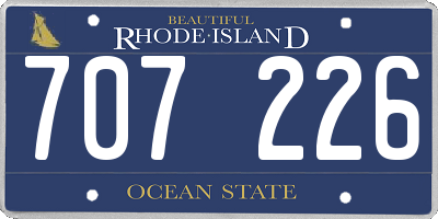 RI license plate 707226
