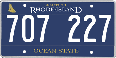 RI license plate 707227