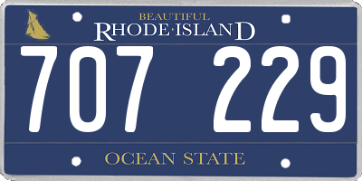 RI license plate 707229